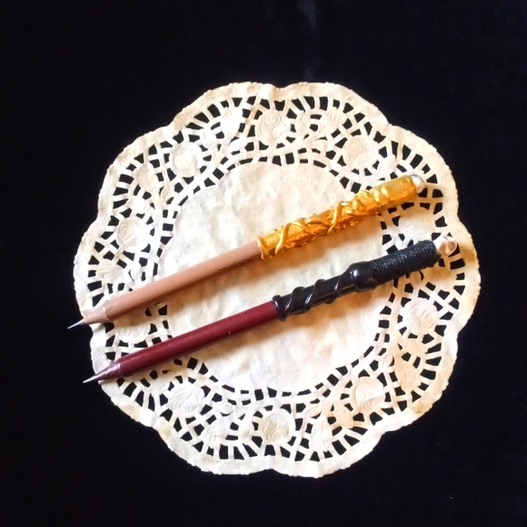 Handmade My First Training Wand Pencil Set, Wizarding World Pencil Wand Set of 2 - Picture 3 of 7